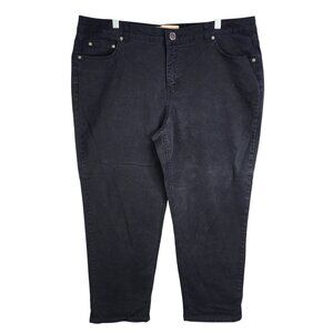 Womens JMS Just My Size Classic Black Denim Jeans Straight Stretch Mid Rise 20W